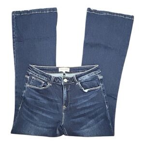 Risen Size 11 Classic High-Rise Dark Blue Women’s Jeans Flare Hem NWOT